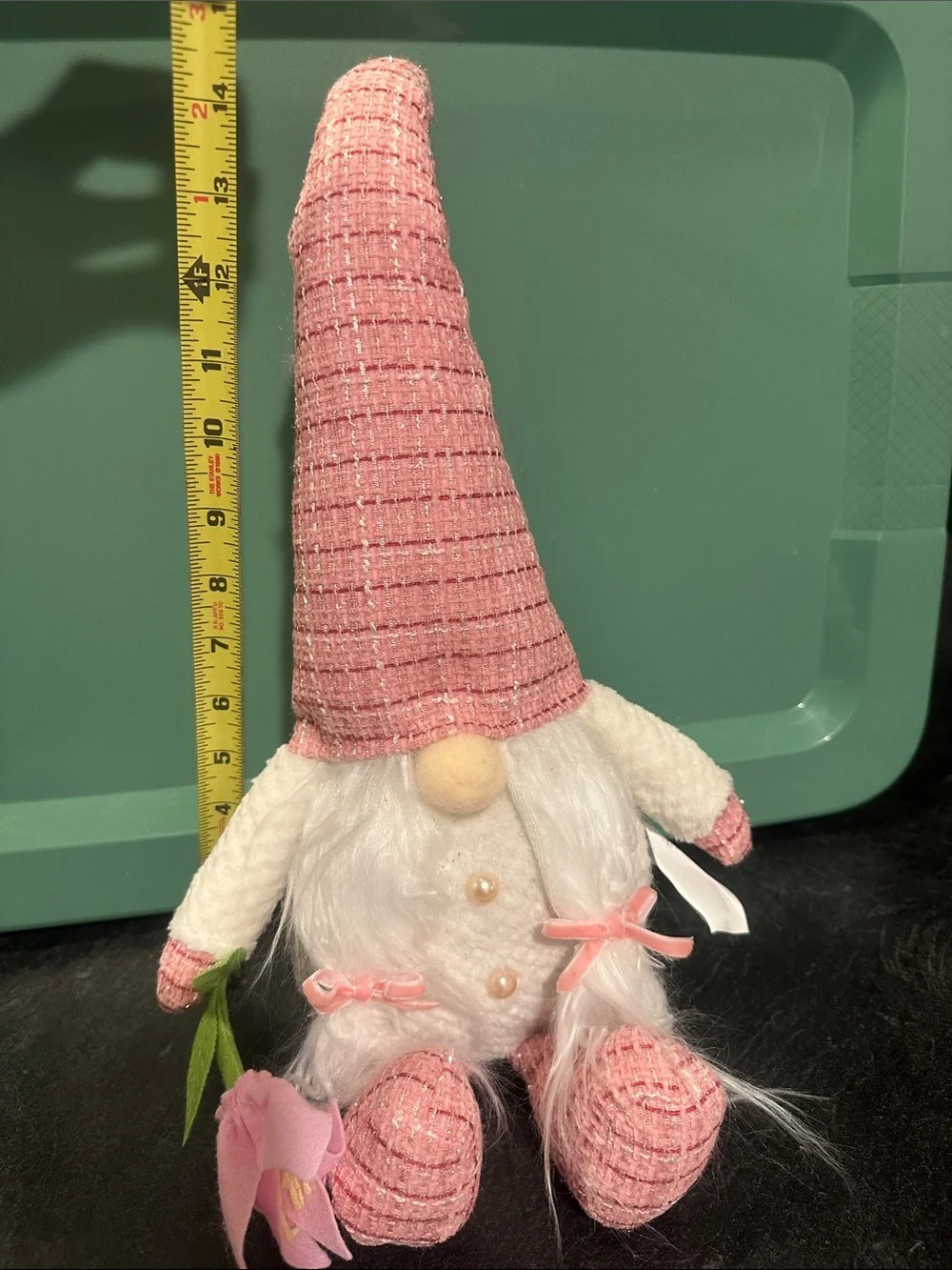 Pink Gnome Plush with Flower